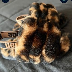 Cheetah Print Toddler Furr UGG Slides